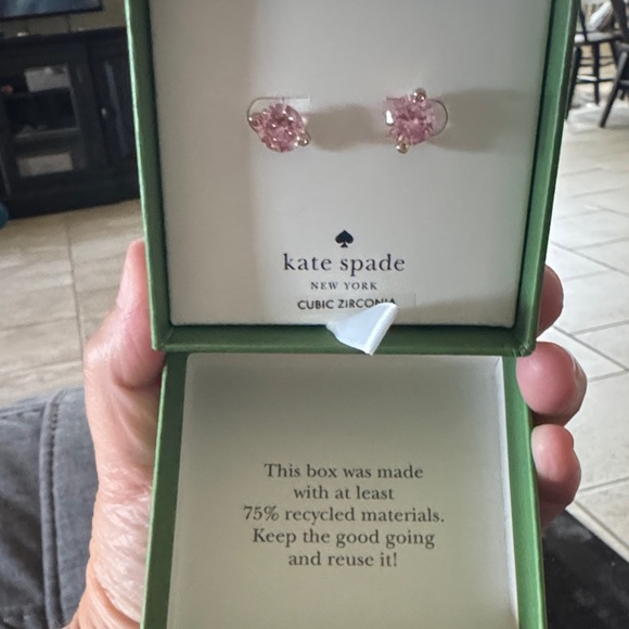 kate spade Jewelry - Kate Spade Blush Pink Zirconia Stud Earrings